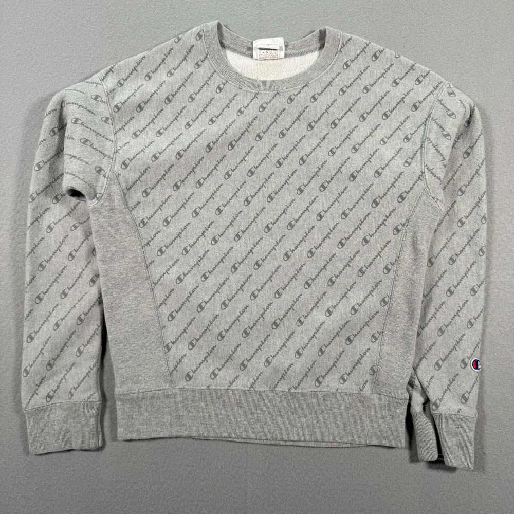 Champion Reverse Weave Crewneck Sweatshirt Womens Small‎ Gray Pullover Comfort